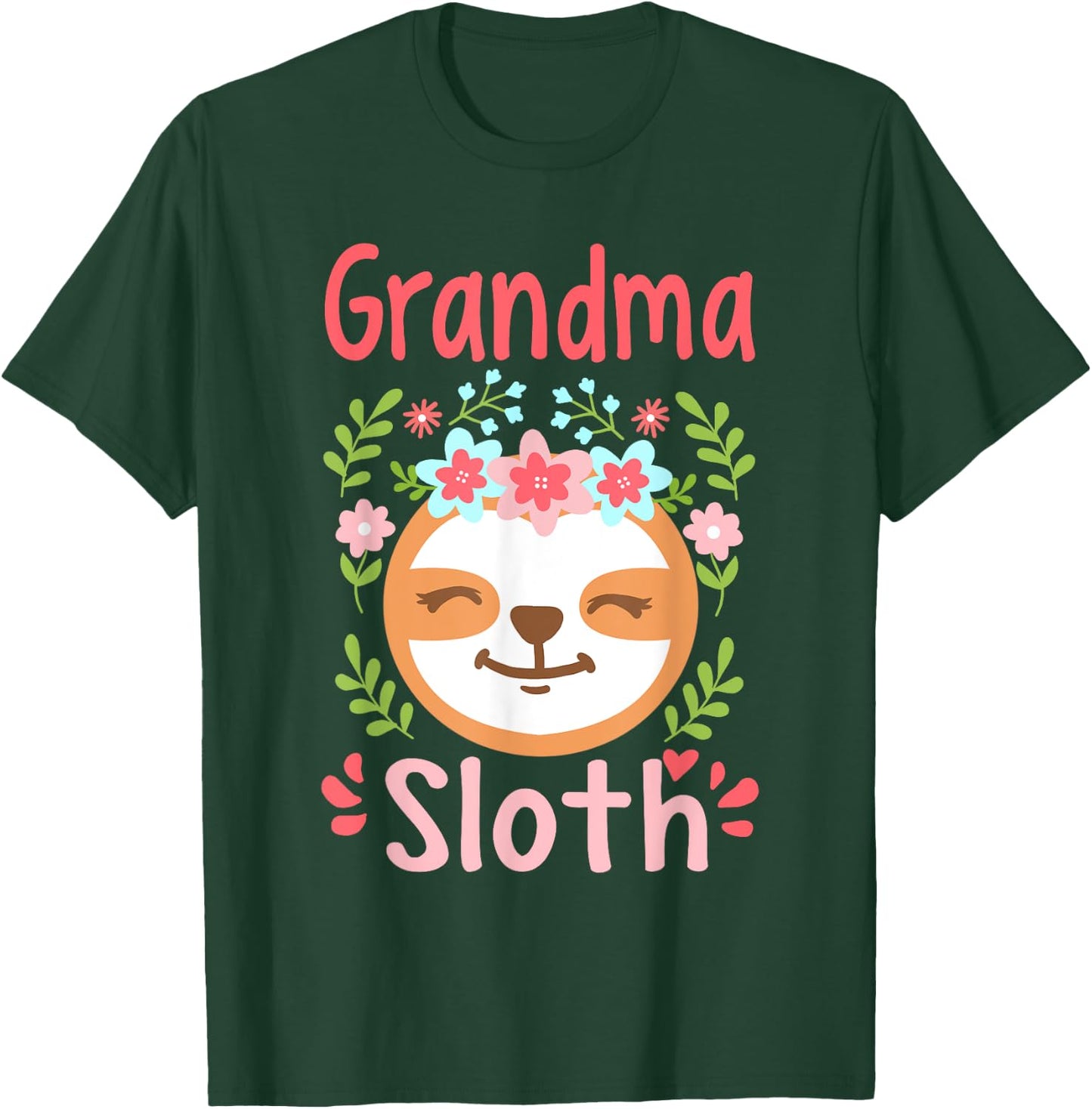 Grandma Sloth Mom Mother Mother's Day Sloth Lover T-Shirt - T-Shirt | Forest