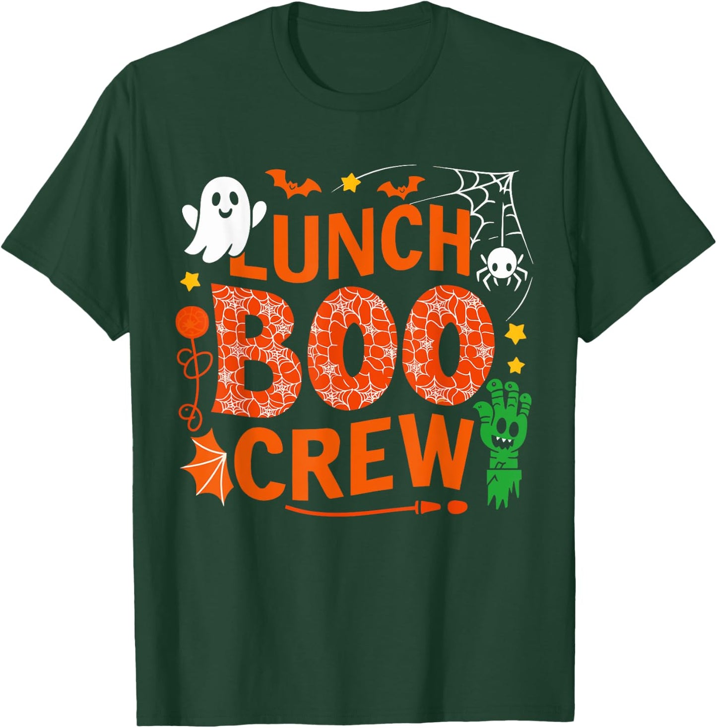 Lunch Lady Boo Crew Cafeteria Halloween Costume Matching T-Shirt - T-Shirt | Forest