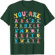 Alphabet Kindergarten Elementary School Teachers Students T-Shirt - T-Shirt | Forest