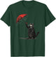 Charming Cat and Umbrella for rainy Weather Lovers Men Women Kids T-Shirt - T-Shirt | Forest
