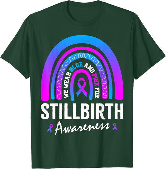 In October I Wear Pink Blue for Stillbirth Awareness T-Shirt - T-Shirt | Forest