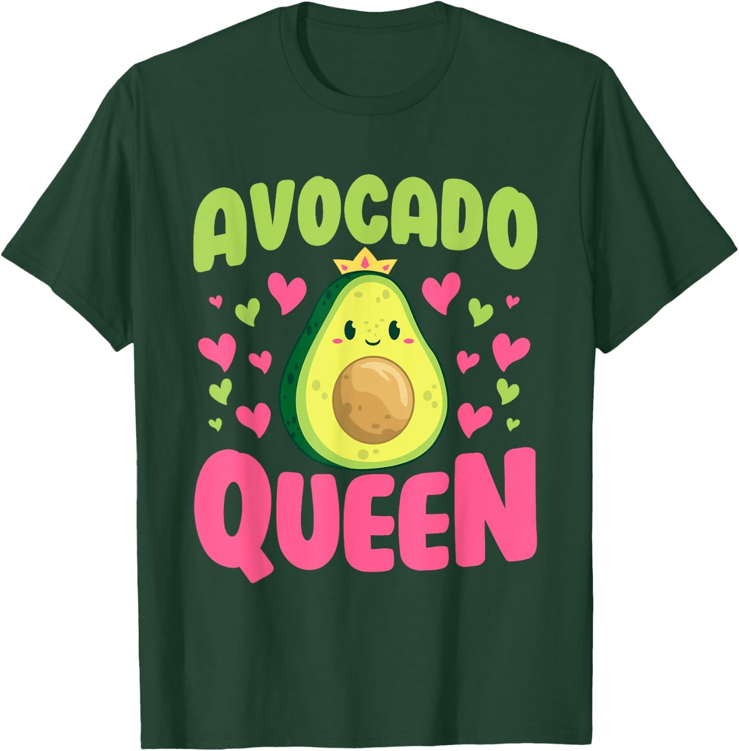 Avocado Queen Funny Butter-Fruit Veganism Fruit Lover Outfit T-Shirt - T-Shirt | Forest