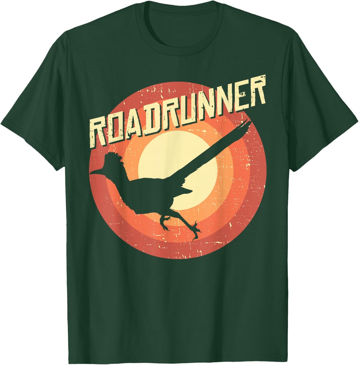 Roadrunner Lover Vintage Distressed Retro T-Shirt - T-Shirt | Forest