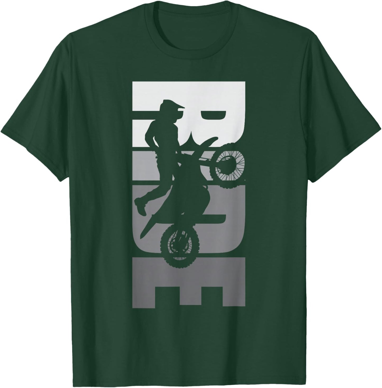 Ride Dirt Bike Motocross Motorcycle MX Offroad Life Passion , black T-Shirt - T-Shirt | Forest