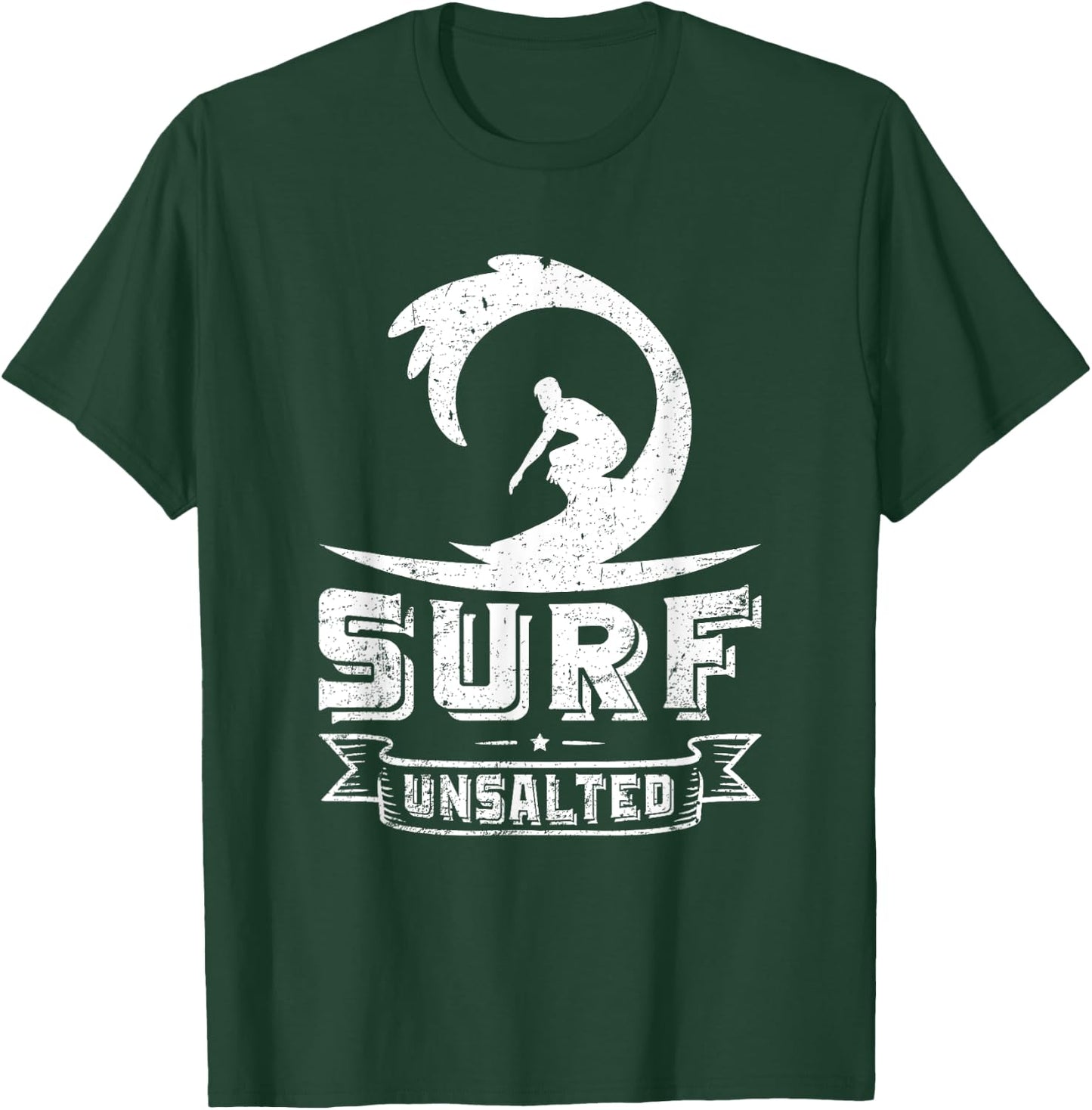 Great Lakes Surfing Surf Unsalted Surfing T Shirt Vintage T-Shirt - T-Shirt | Forest