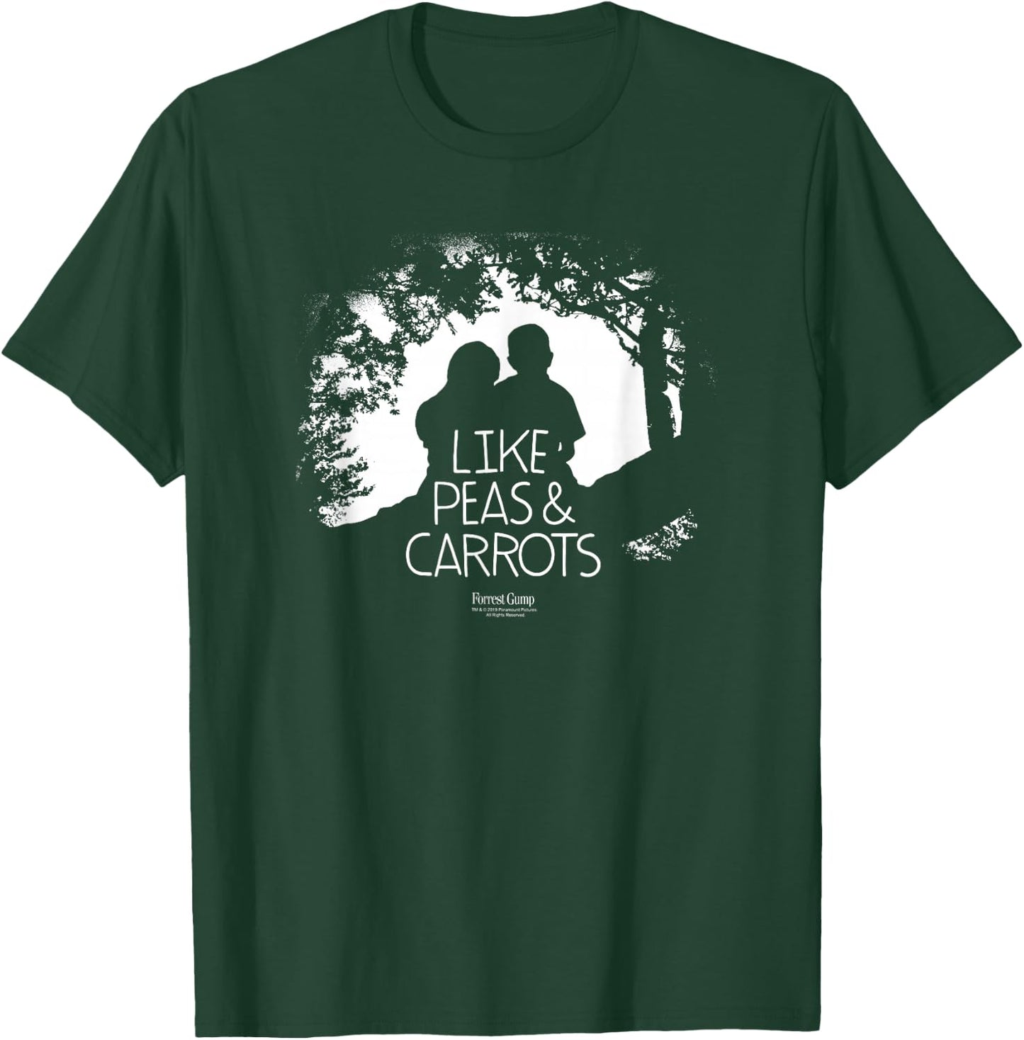 Forrest Gump Like Peas & Carrots Silhouette Small T-Shirt - T-Shirt | Forest