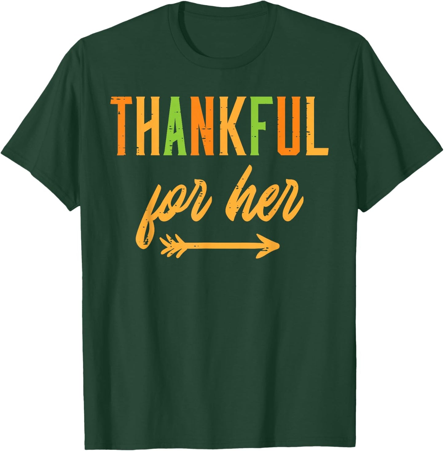 Thanksgiving Thankful Matching Couple Autumn Men T-Shirt - T-Shirt | Forest