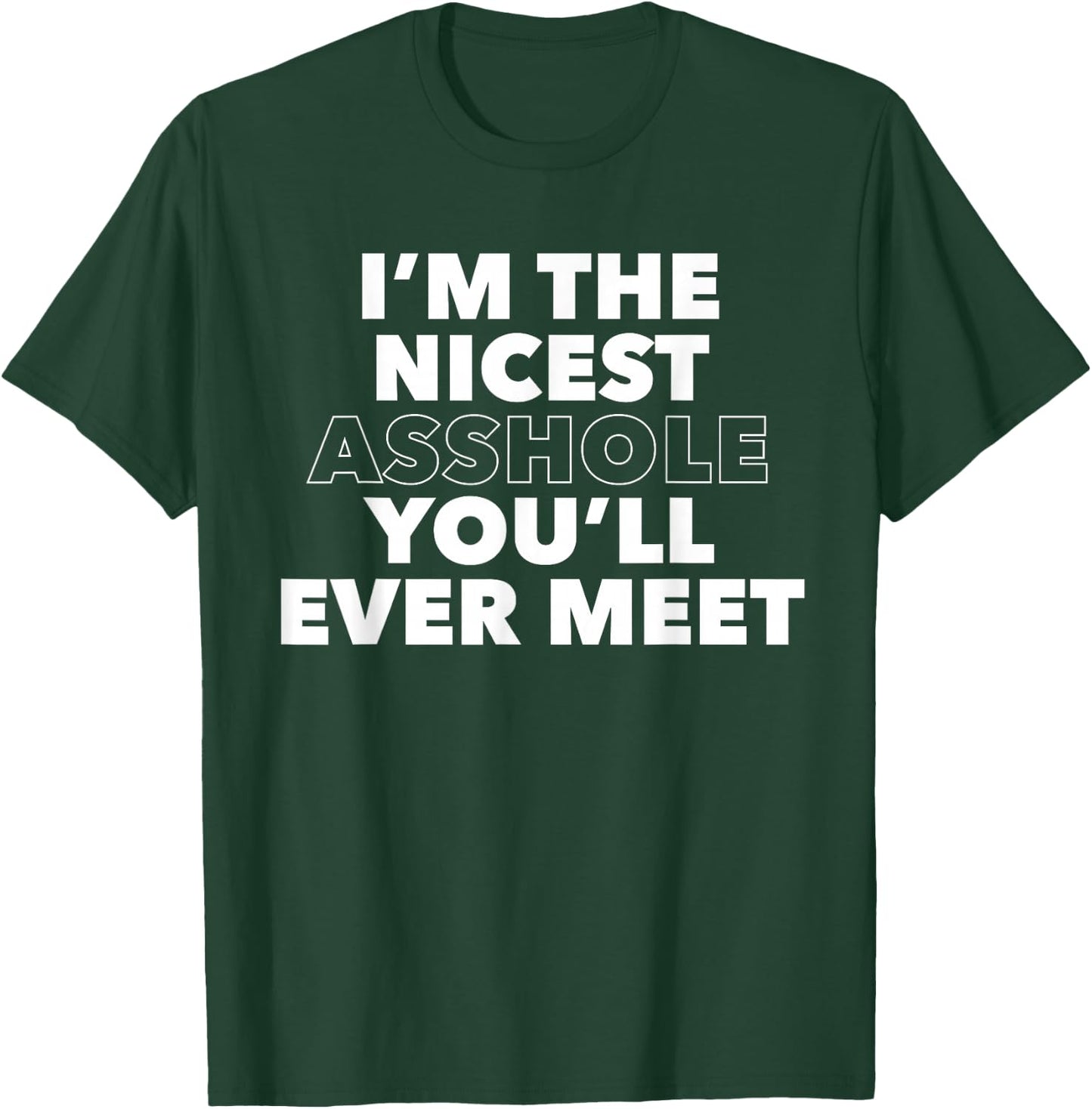 I'm The Nicest Asshole You'll Ever Meet T-Shirt - T-Shirt | Forest