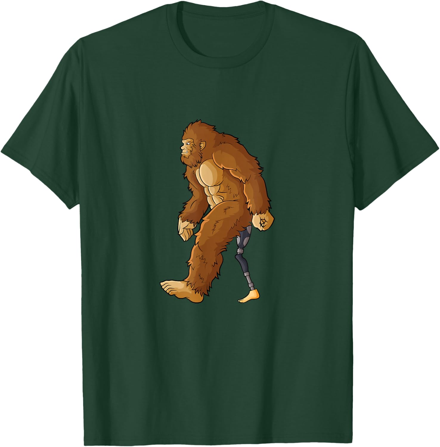 Bigfoot amputated leg amputee prosthetic leg amputation T-Shirt - T-Shirt | Forest