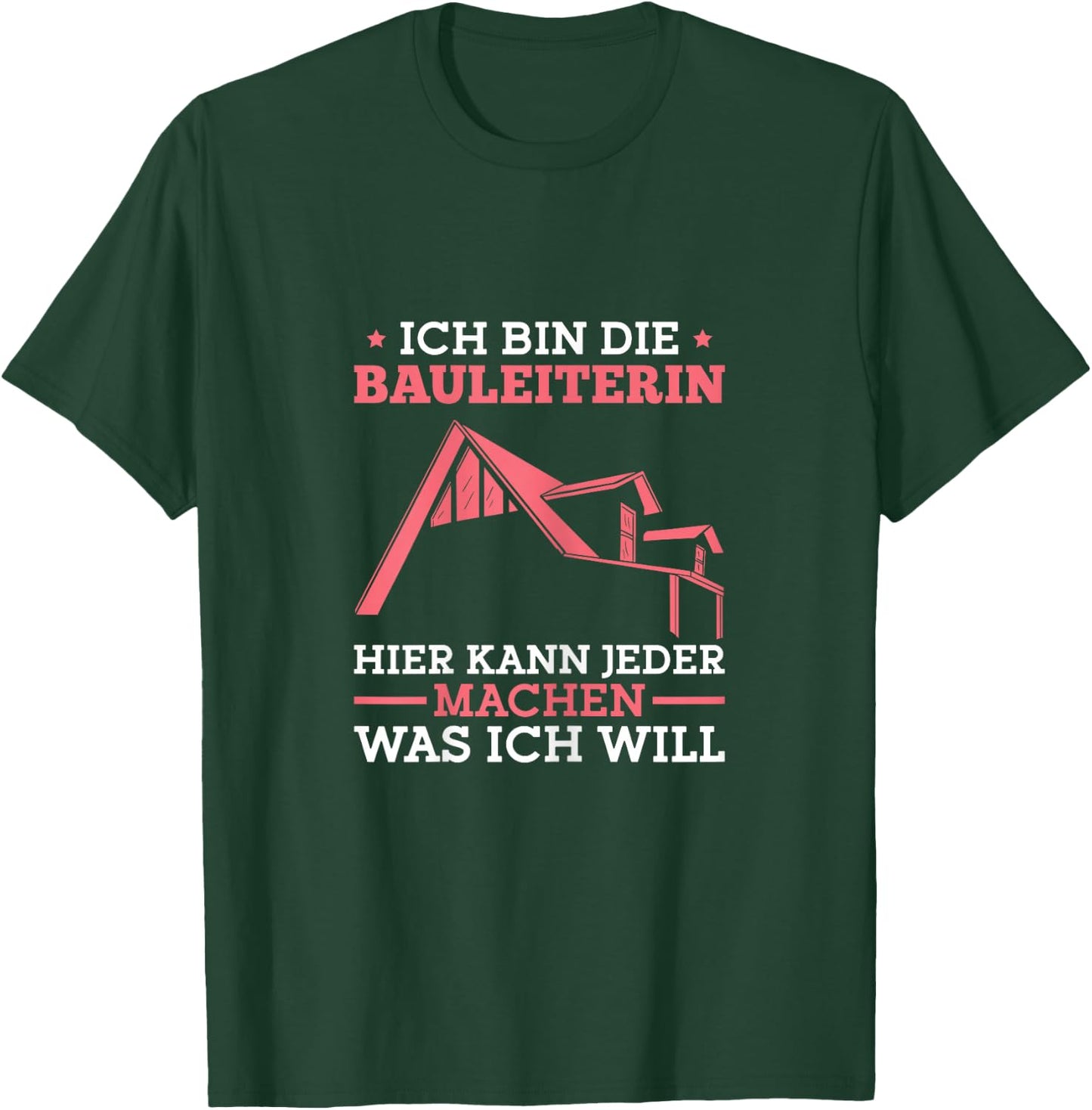 Women's construction line, construction inspection, construction site, construction manager , black T-Shirt - T-Shirt | Forest