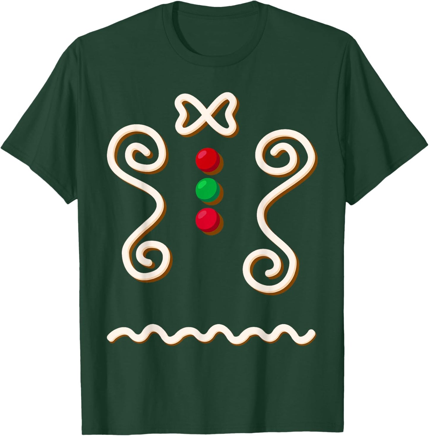 Gingerbread Man Costume Funny DIY Christmas Lazy Halloween T-Shirt - T-Shirt | Forest