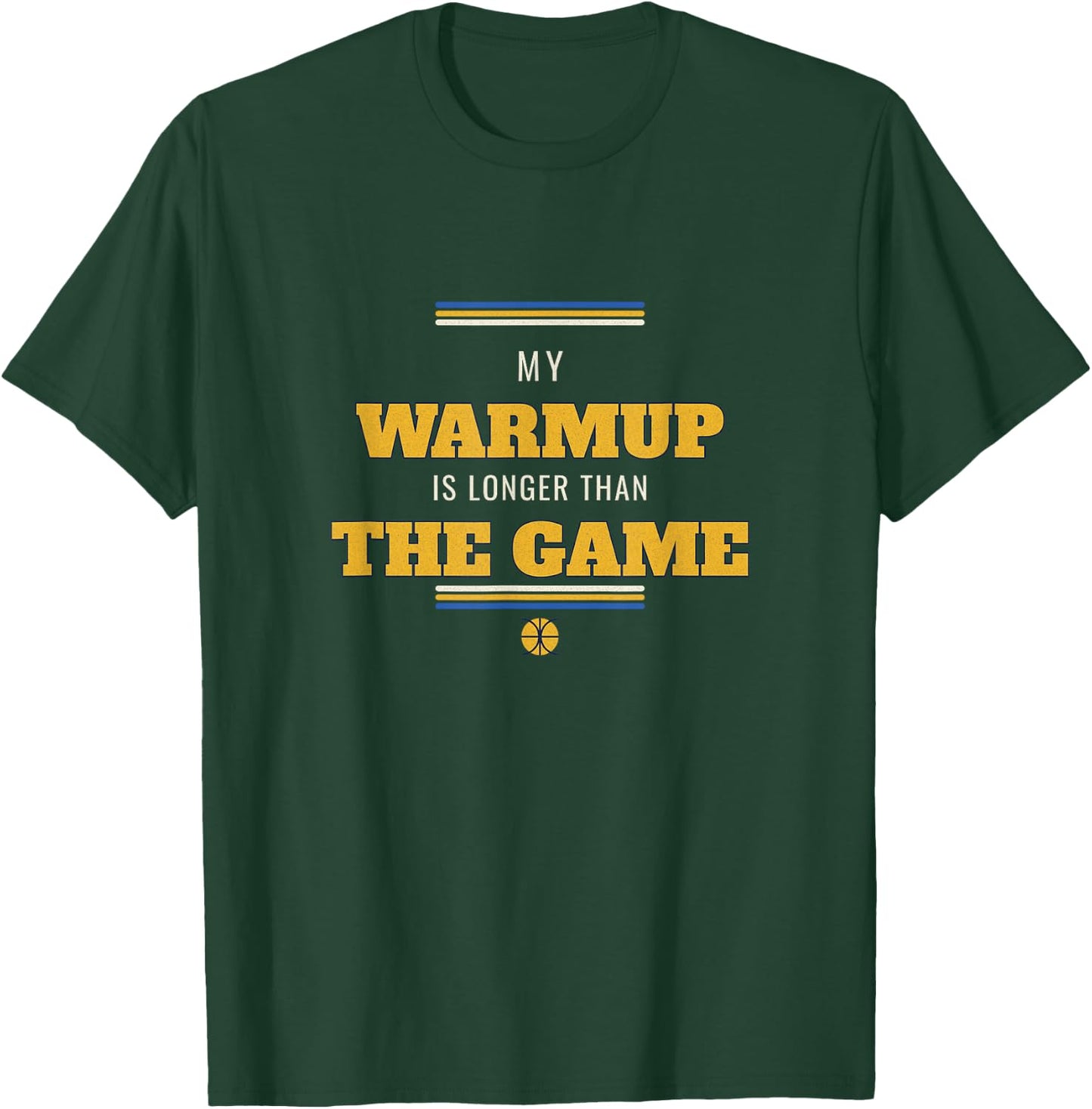 Old Man Basketball My Warmup is Longer Than The Game T-Shirt - T-Shirt | Forest