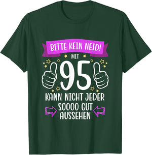 Decorative 95th Birthday Woman Man Gift Box Funny 95 Years , black, s T-Shirt - T-Shirt | Forest