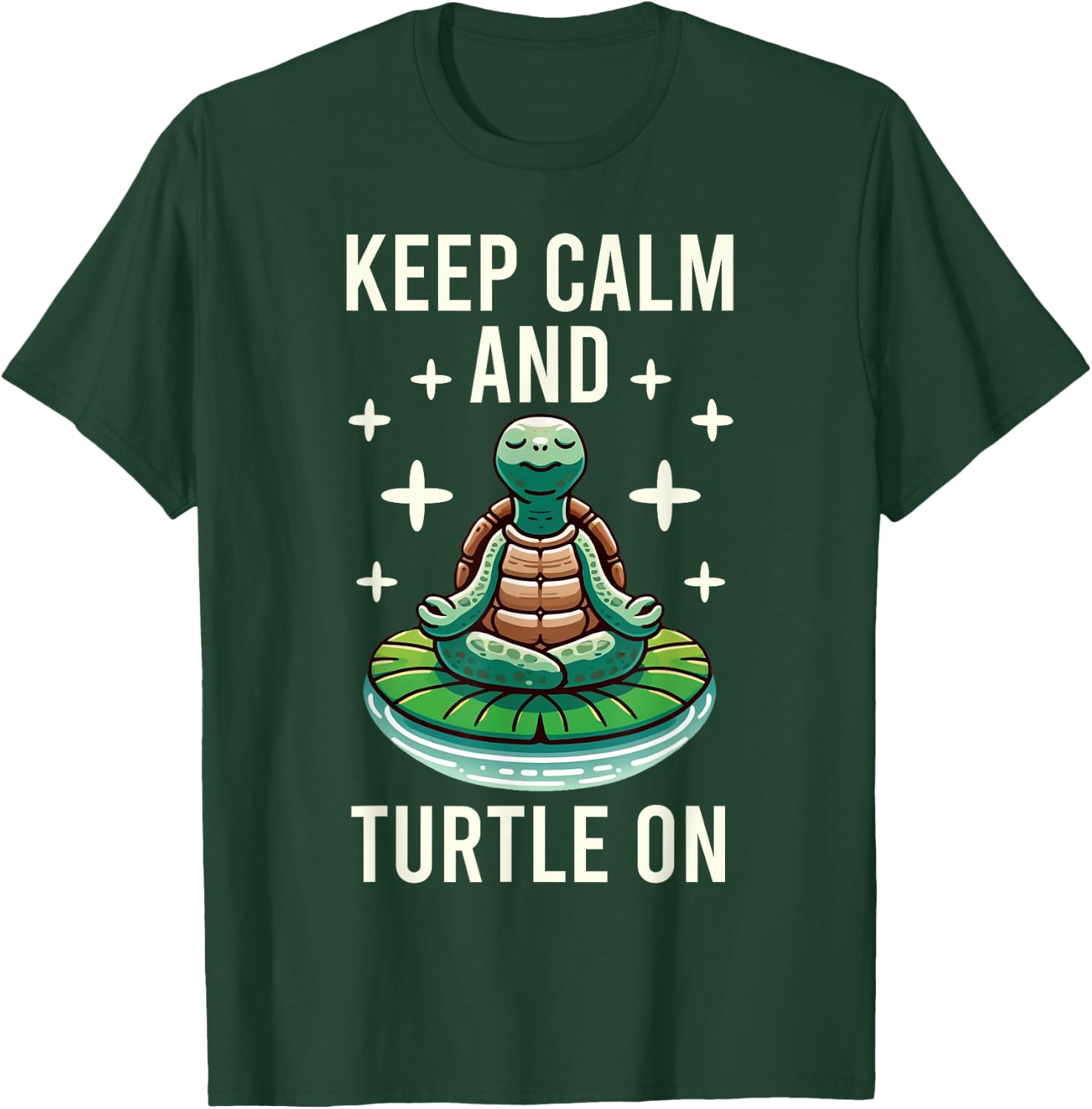 Keep Calm And Turtle On Turtle Lover Graphic T-Shirt - T-Shirt | Forest