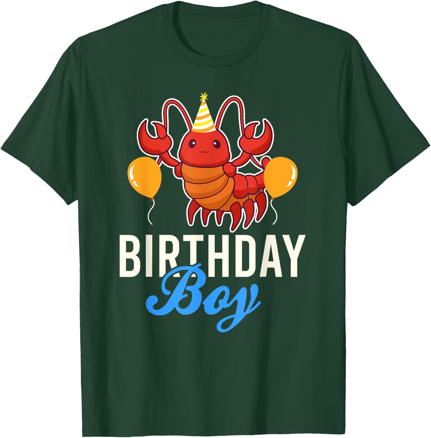Cute Lobster Birthday Boy T-Shirt - T-Shirt | Forest