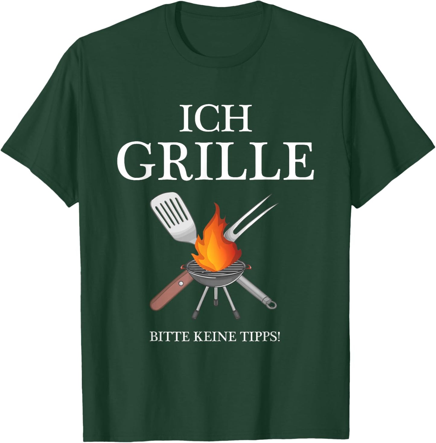 Lustige Grillen BBQ Geschenke für Männer am Grill - ICH GRILLE Bitte keine Tipps - BBQ Grillmeister Griller Schwarz Klein EU 38-40 T-Shirt - T-Shirt | Forest