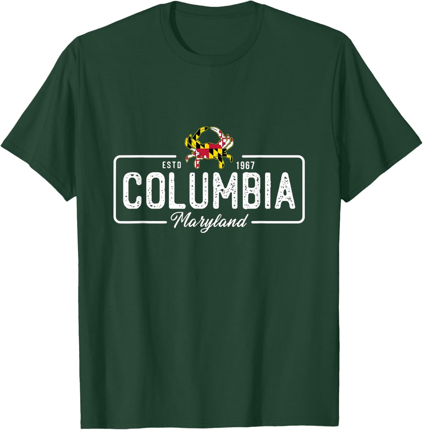 Blue Crab With Maryland Flag Columbia MD Maryland Souvenir T-Shirt - T-Shirt | Forest