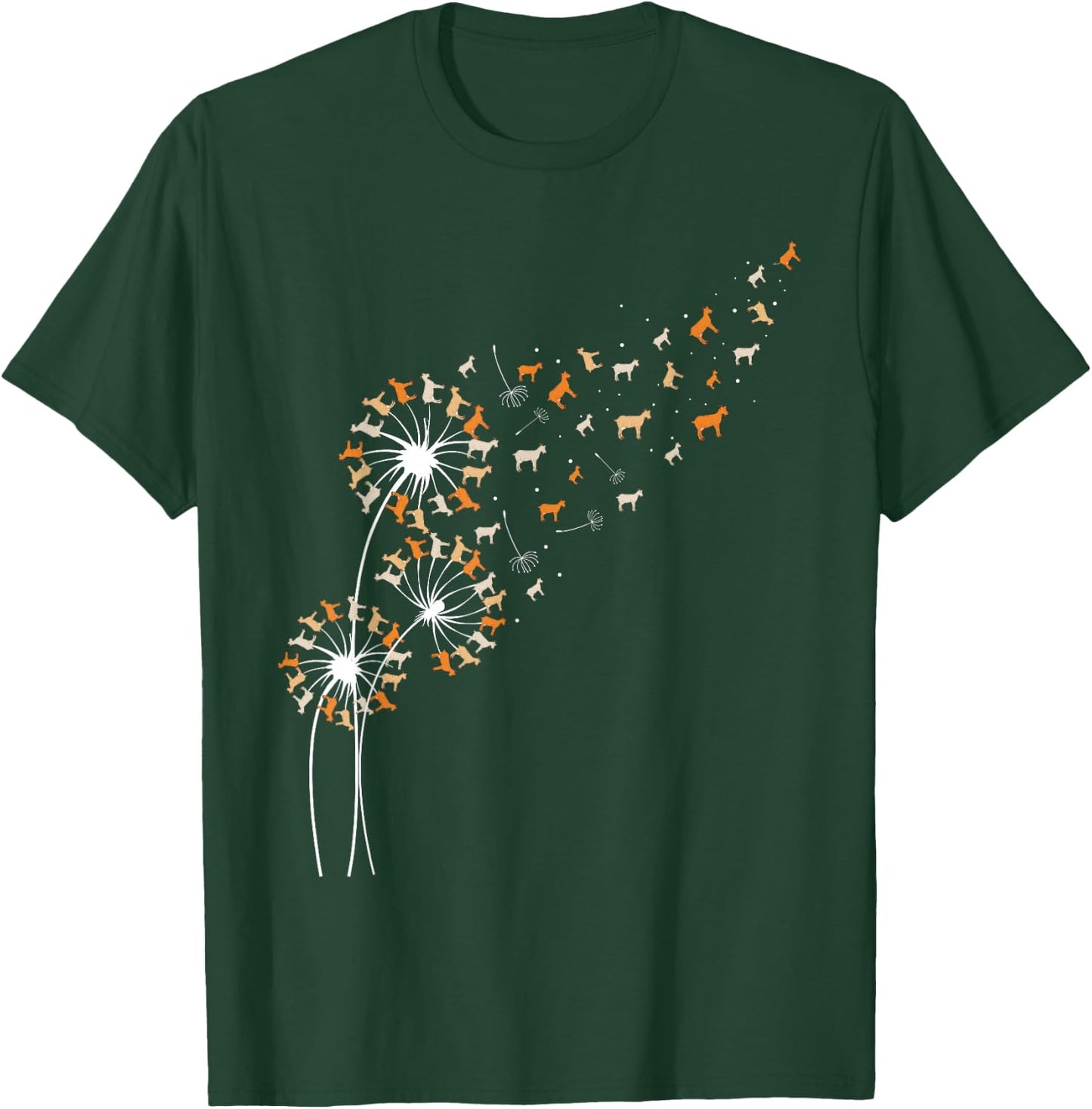 Dandelion Goats - Goat Lovers Farm Animal Breeding Rancher T-Shirt - T-Shirt | Forest