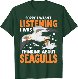 Seagull Birds Funny Animals Flying Seabird T-Shirt - T-Shirt | Forest