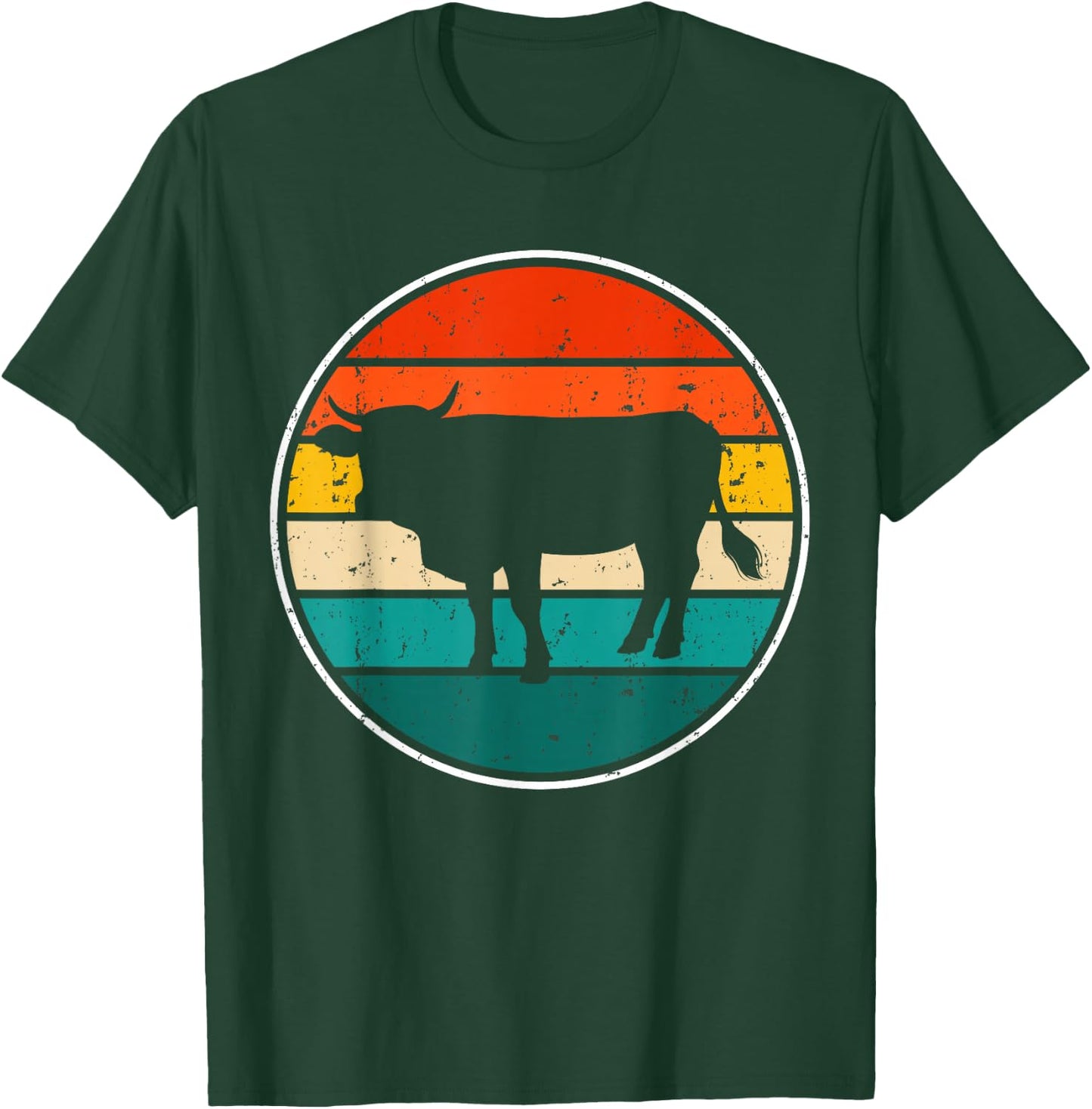 Cow Sunset Vintage T-Shirt - T-Shirt | Forest