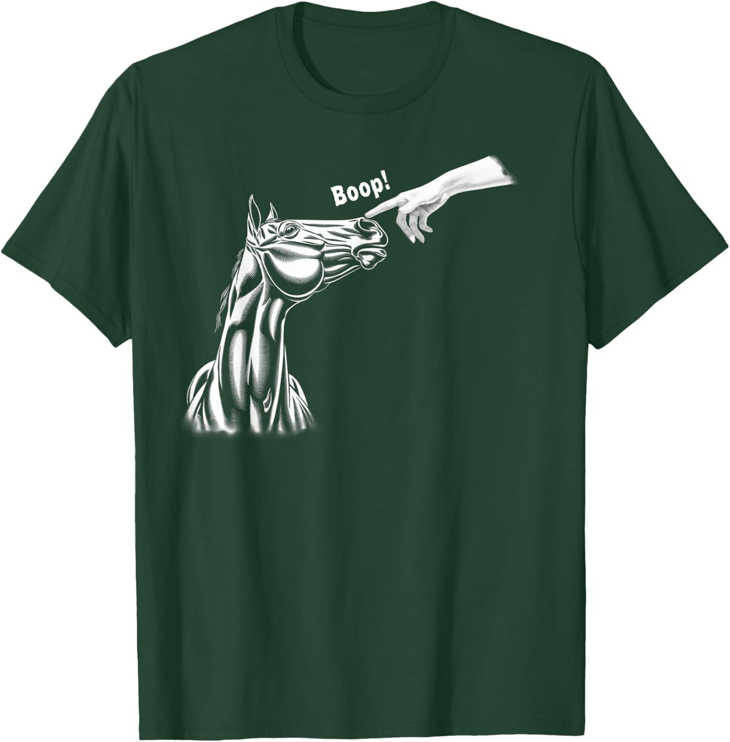 Boop Horse Funny Horse T-Shirt - T-Shirt | Forest