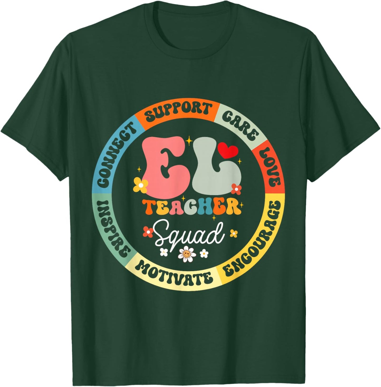 Groovy EL Teacher Squad Appreciation Week back to school T-Shirt - T-Shirt | Forest
