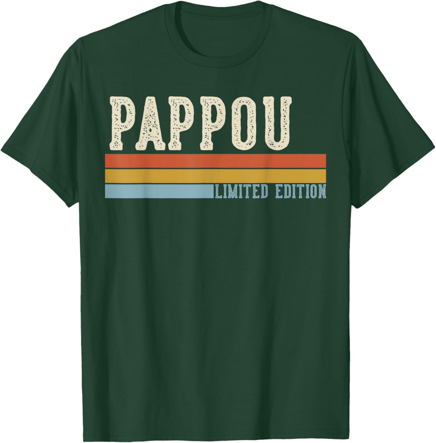 Pappou Vintage Grandpa Retro Fathers Day T-Shirt - T-Shirt | Forest