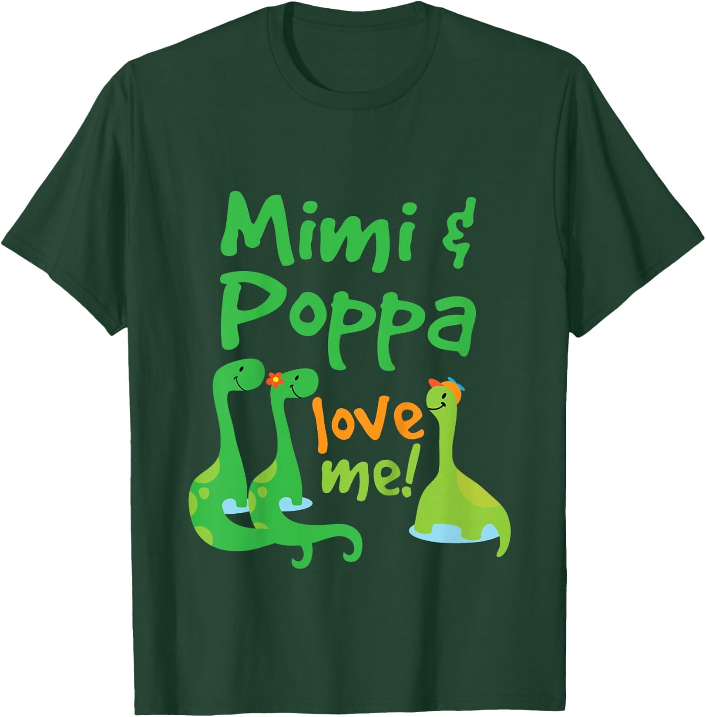 Kids Mimi And Poppa Love Me Grandson Dinosaurs T-Shirt - T-Shirt | Forest