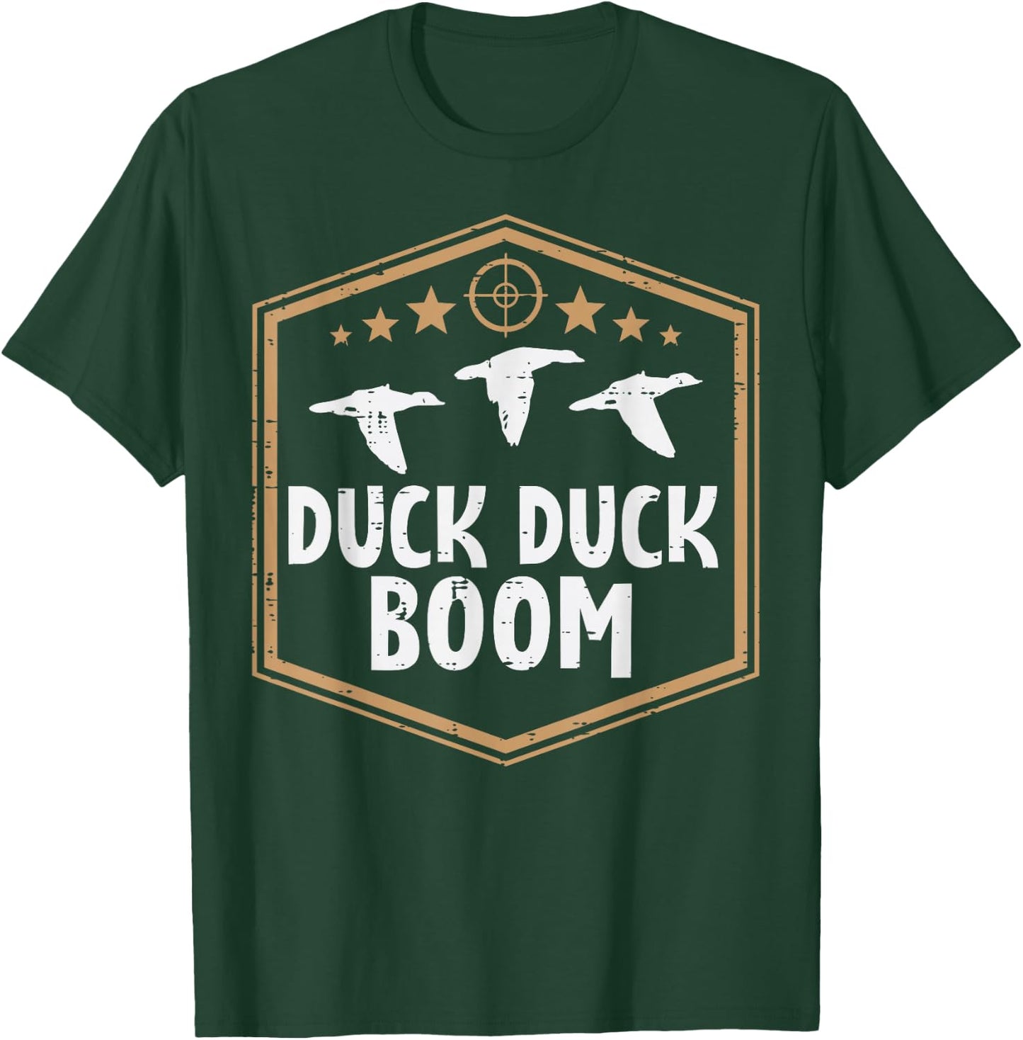 Duck Boom Waterfowl Hunting Funny Hunter Men Women Kids T-Shirt - T-Shirt | Forest