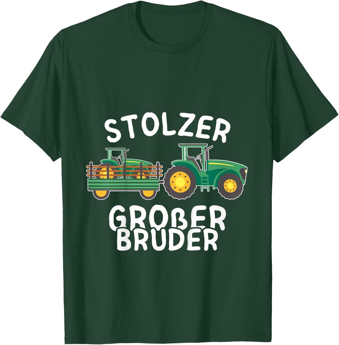 stolzer großer Bruder Traktor Junge Trecker T-Shirt - T-Shirt | Forest