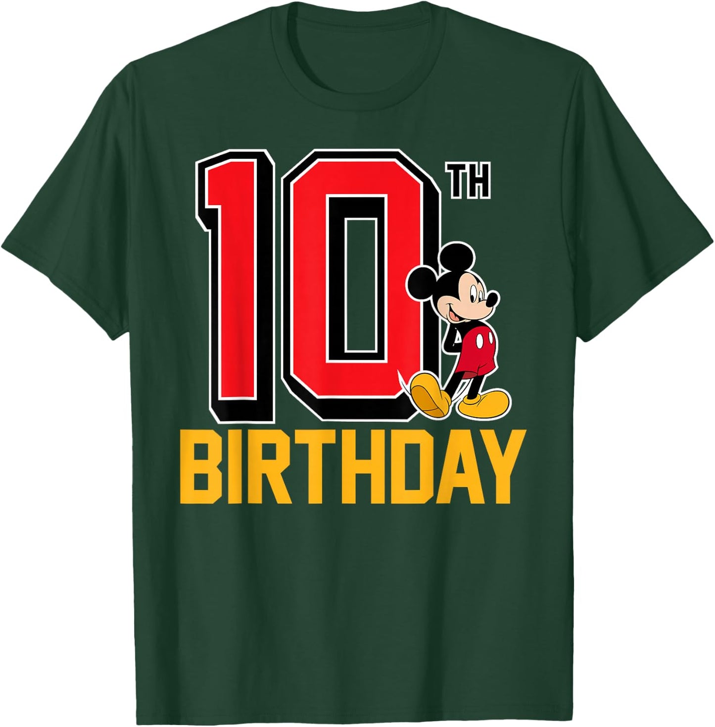 Disney - Mickey Mouse 10th Birthday T-Shirt - T-Shirt | Forest