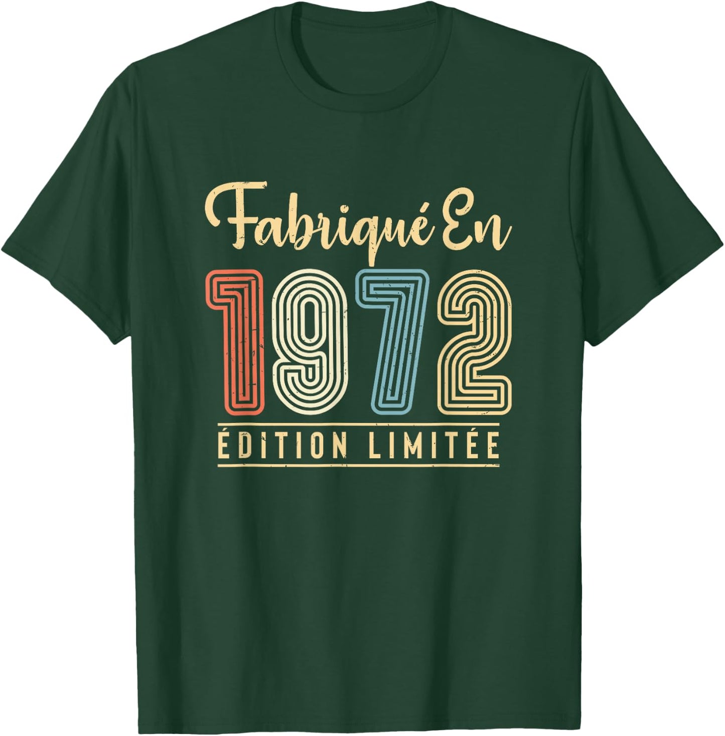 Birthday Man 52 Years Made in 1972 Vintage Humor , Black T-Shirt - T-Shirt | Forest