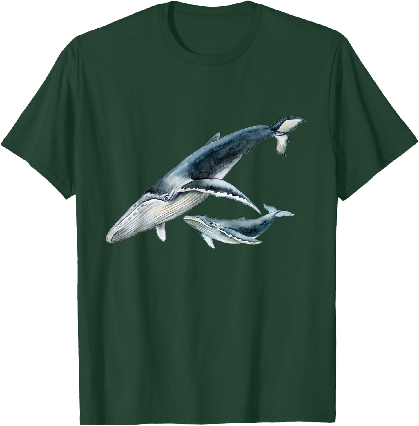 #snirt Blauwal mit Kalb Wal Buckelwal Baby Wal T-Shirt - T-Shirt | Forest