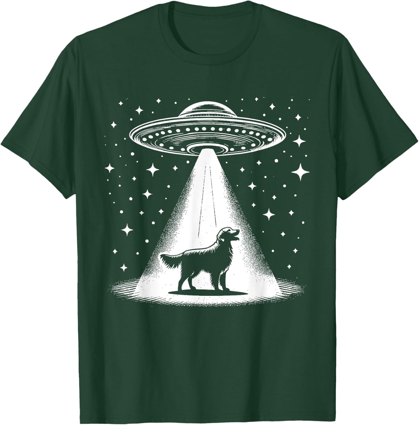 Golden Retriever Mom Dad Dog - Funny Alien UFO Women T-Shirt - T-Shirt | Forest