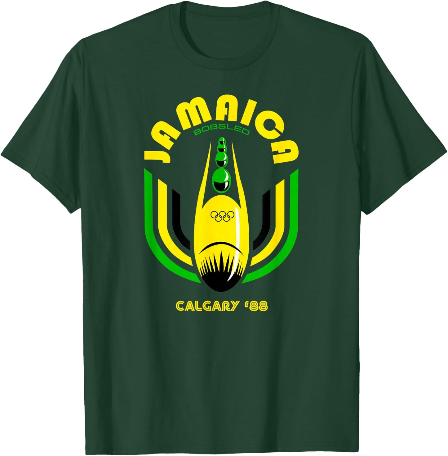 JAMAICA BOBSLED Team Vintage 1988 Retro , black T-Shirt - T-Shirt | Forest