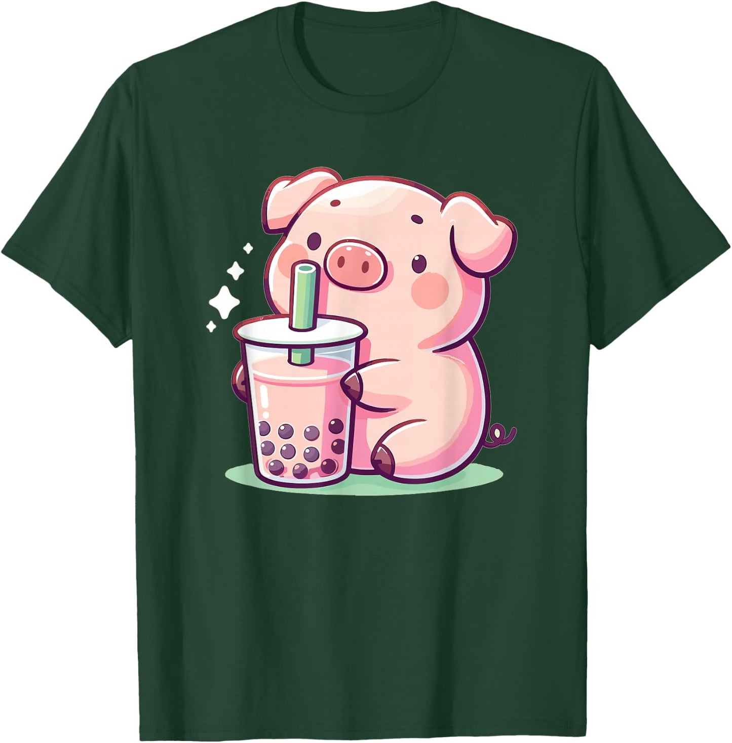 Discover Animal Designs In Kawaii Style Here -Adults Black Small Modern T-Shirt - T-Shirt | Forest