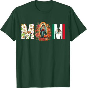 Our Lady of Guadalupe Catholic Virgin Mary Mexican Mom T-Shirt - T-Shirt | Forest