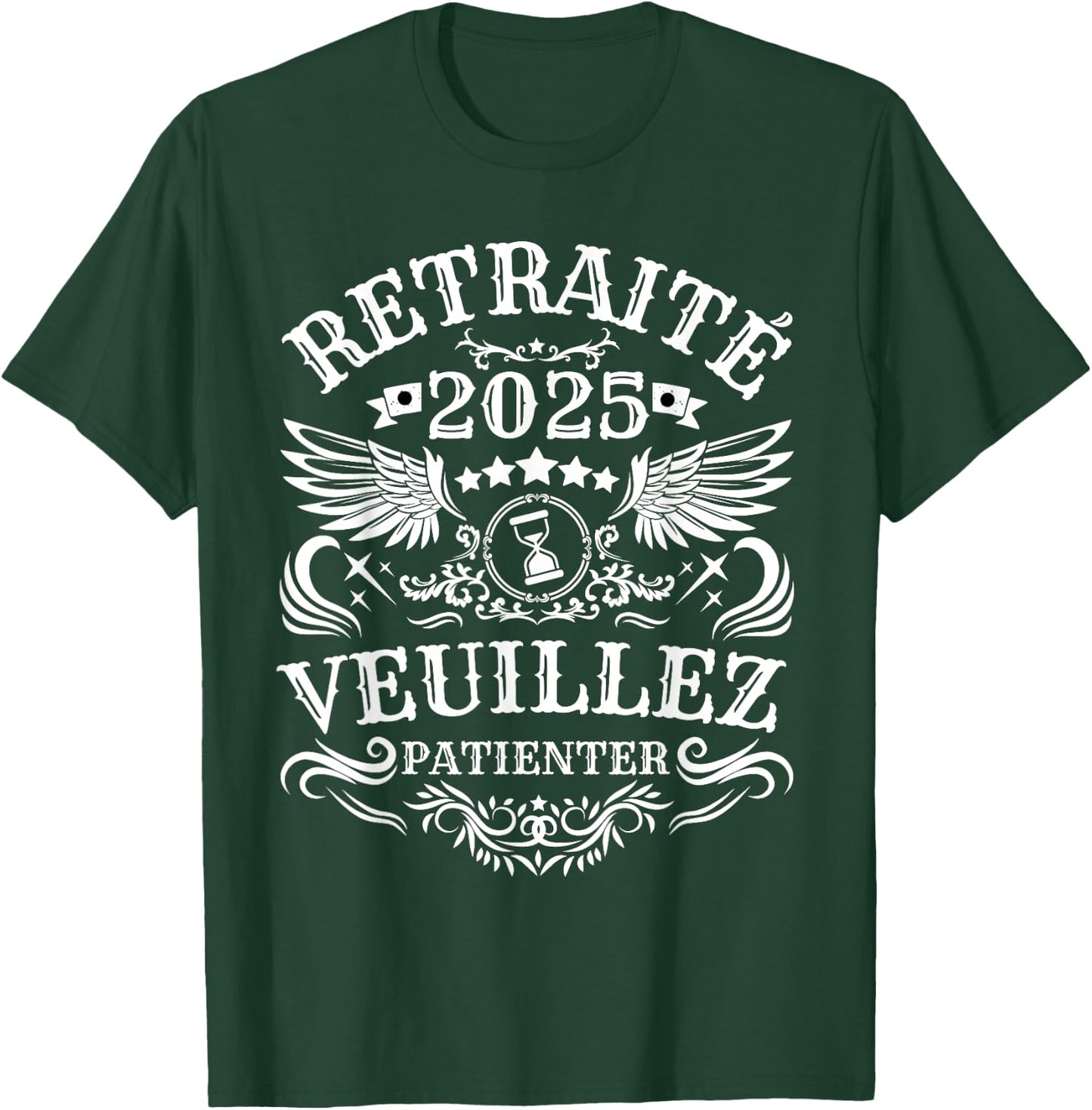gift retirement humor man Future Pensioner 2025 , Black, S T-Shirt - T-Shirt | Forest