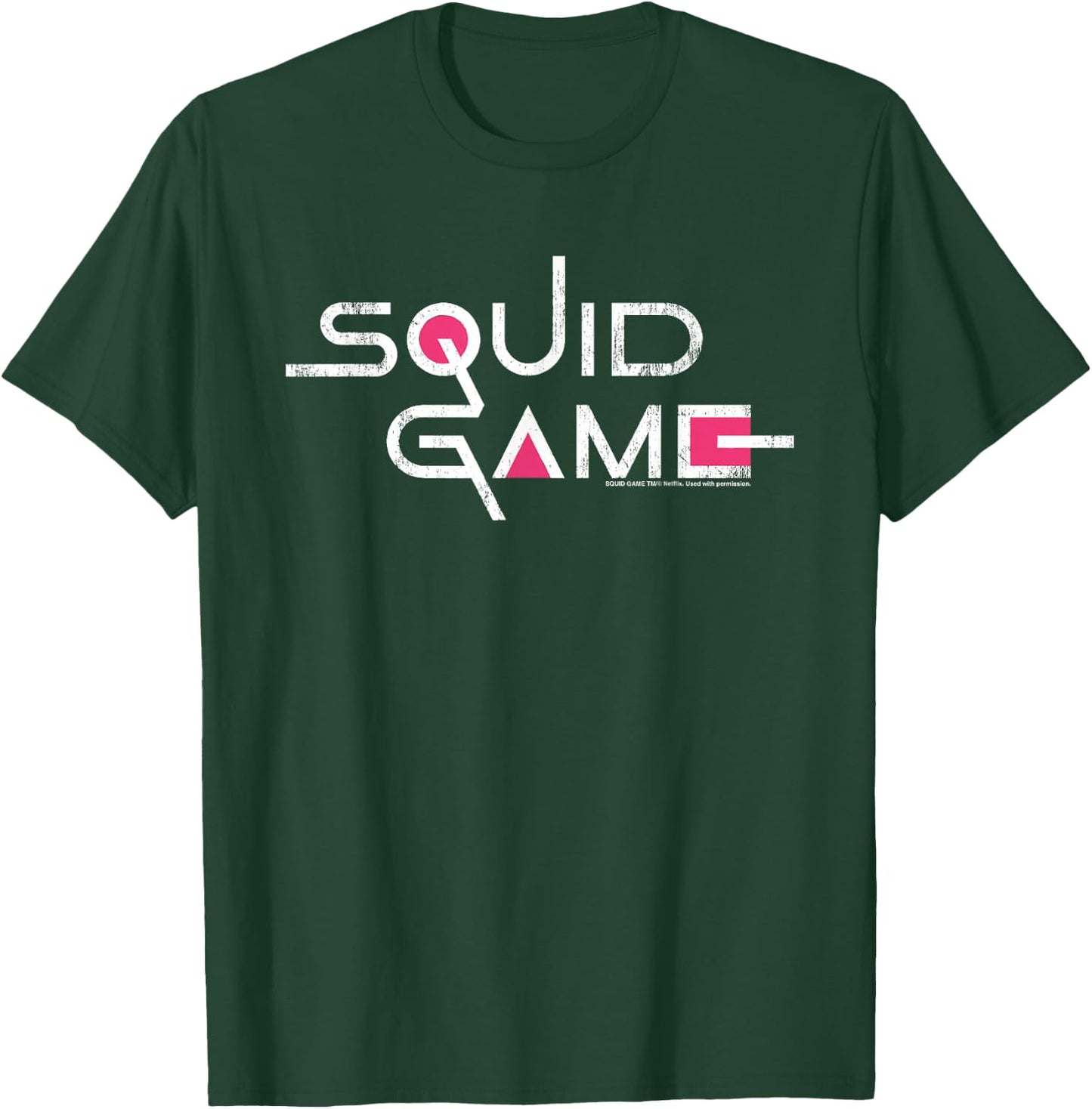 Classic Squid Game Logo with White Text , Black, S T-Shirt - T-Shirt | Forest