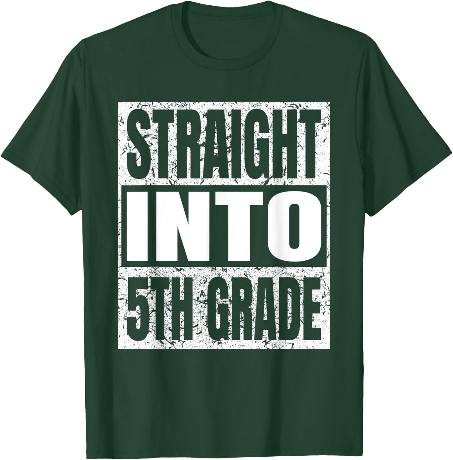 Straight Into 5th Grade Funny Back To School Fifth Grade T-Shirt - T-Shirt | Forest
