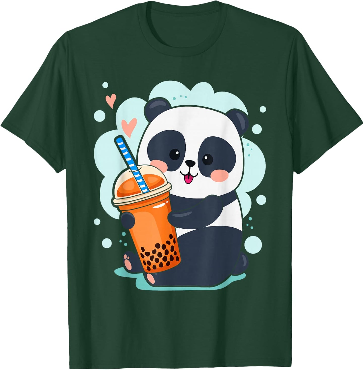 Kawaii Panda Anime Boba Drink Bubble Tea Tapioca Small T-Shirt - T-Shirt | Forest