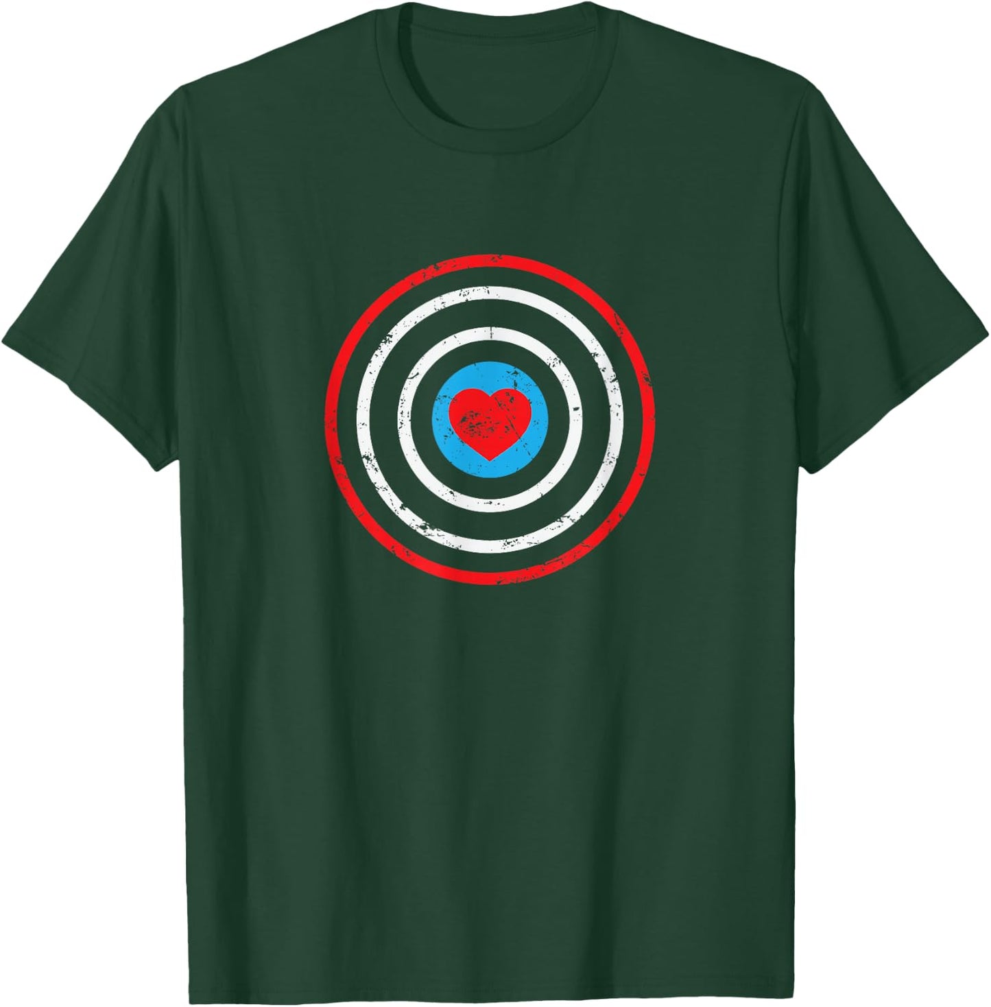 Zielscheibe mit Herz Bogenschießen T-Shirt - T-Shirt | Forest