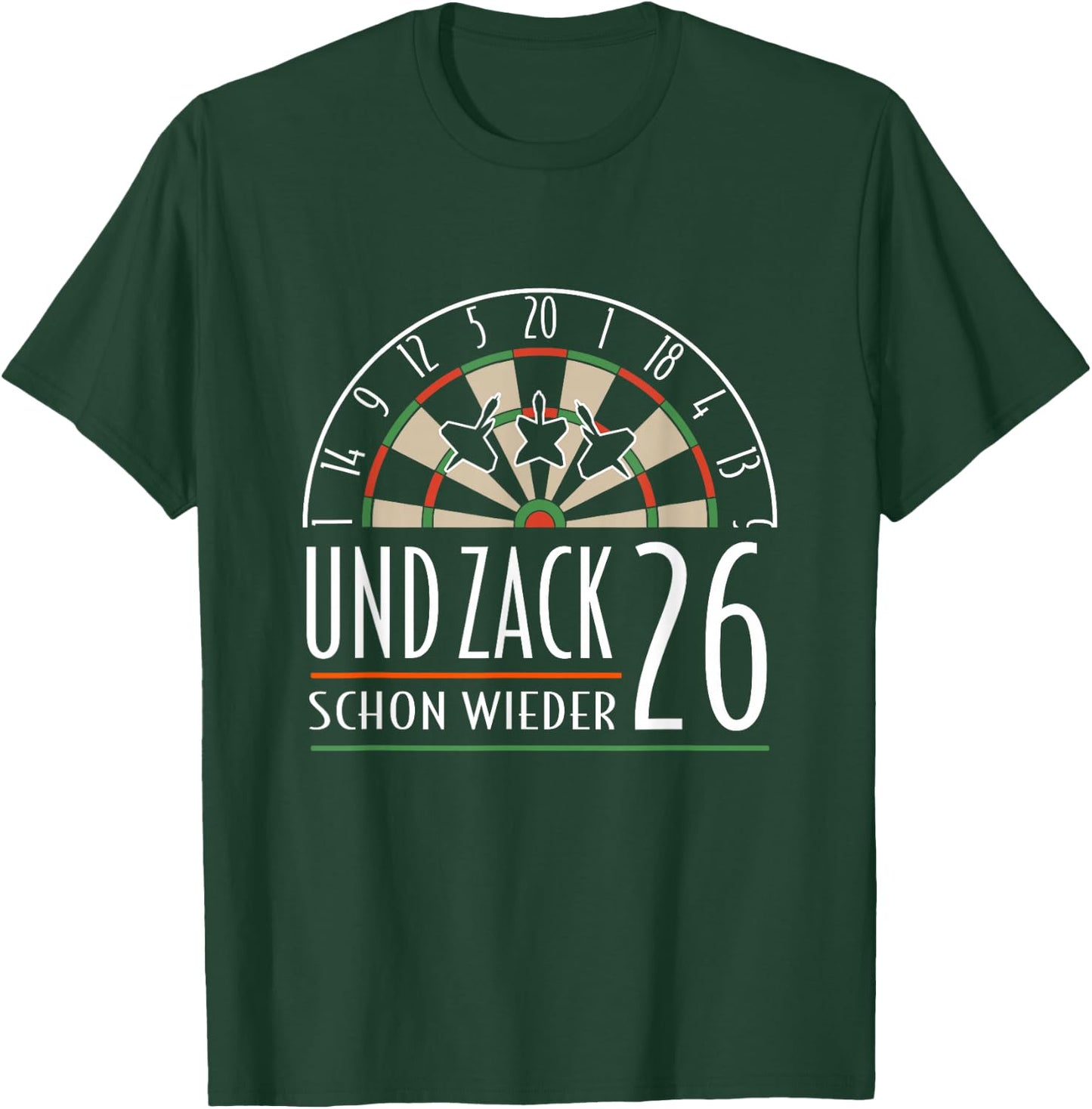 And Zack Schon Wieder 26 Breakfast Washing Machine Dart Darts , black T-Shirt - T-Shirt | Forest