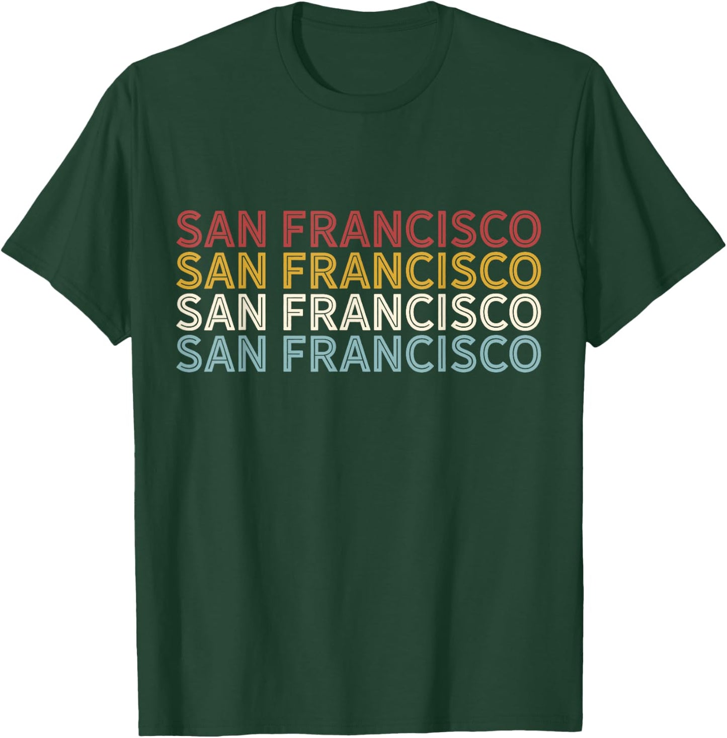 US American City 70's Retro USA - Vintage San Francisco T-Shirt - T-Shirt | Forest