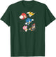 Sonic The Hedgehog Main Characters Triangle Portraits Retro Raglan Baseball T-Shirt - T-Shirt | Forest