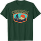 Oregon Bigfoot Vintage Outdoor Badge Retro Style Graphic T-Shirt - T-Shirt | Forest