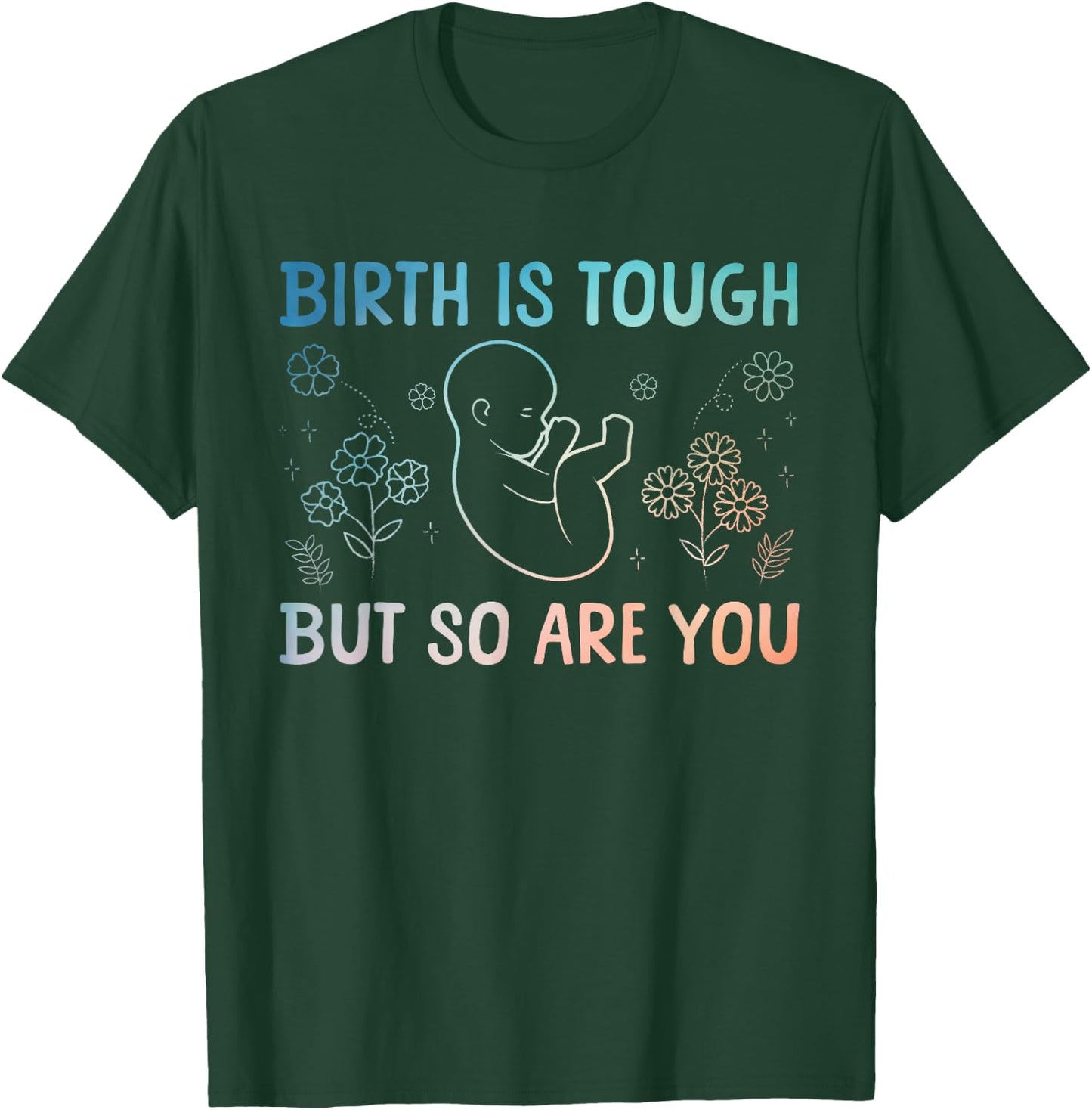 Cool Doula Art Mother Midwife Birth Worker Doula T-Shirt - T-Shirt | Forest