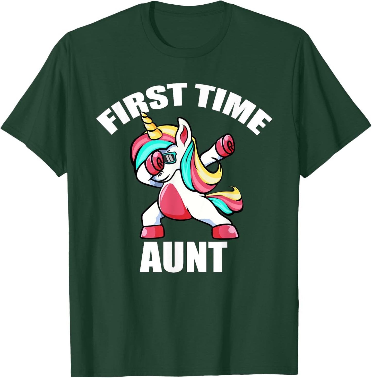 Unicorn First Time Aunt 2022 Shirt, Promoted To Aunt 2022 T-Shirt - T-Shirt | Forest