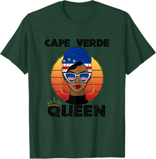 Cabo Verdian Queen African Queen Cabo Verde Flag Cabo Verde , white, Female X-Small