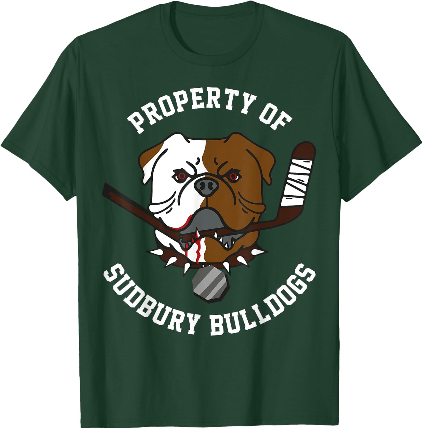funny bulldog property of sudbury bulldogs pet dog Vintage T-Shirt - T-Shirt | Forest